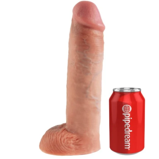 Sistem strap-on cu suspensori și dildo gol din cauciuc, Flesh, 28 cm