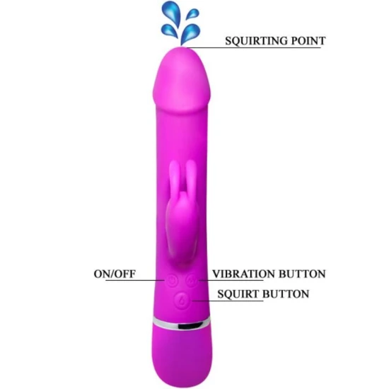 Vibrator Henry din silicon, roz, 12 moduri