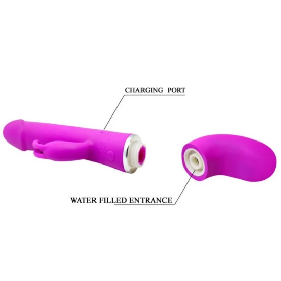 Vibrator Henry din silicon, roz, 12 moduri