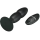 Plug vibrator cu rotație și telecomandă, silicon, negru