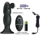 Plug vibrator cu rotație și telecomandă, silicon, negru