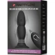 Plug vibrator cu rotație și telecomandă, silicon, negru