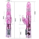 Vibrator cu rotație și pulsații, silicon, roz