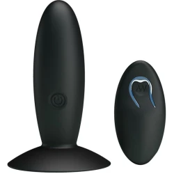 Plug anal vibrabil din silicon, negru