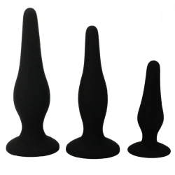 Set Dopuri Anale - Kit Inițiere, Negru, Mărime Unică