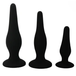 Set Dopuri Anale - Kit Inițiere, Negru, Mărime Unică