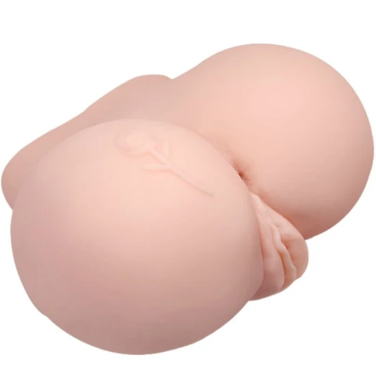 Vagin și Anus Realistic cu Tatuaj și Vibrație - Alb, Mărime Unică