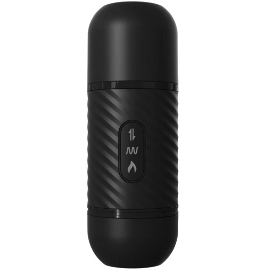Vibrator anal cu încălzire și mișcare, silicon, negru