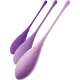 Set antrenament Kegel din silicon, 3 greutăți, roz