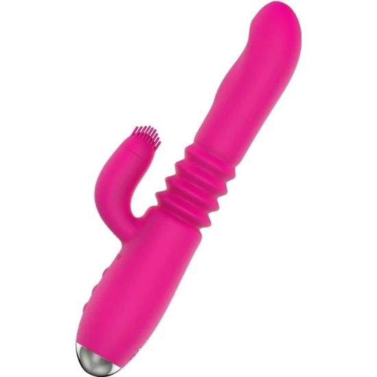 Vibrator rabbit cu vibrații, rotație și încălzire, ABS silicon