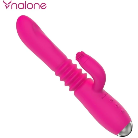 Vibrator rabbit cu vibrații, rotație și încălzire, ABS silicon
