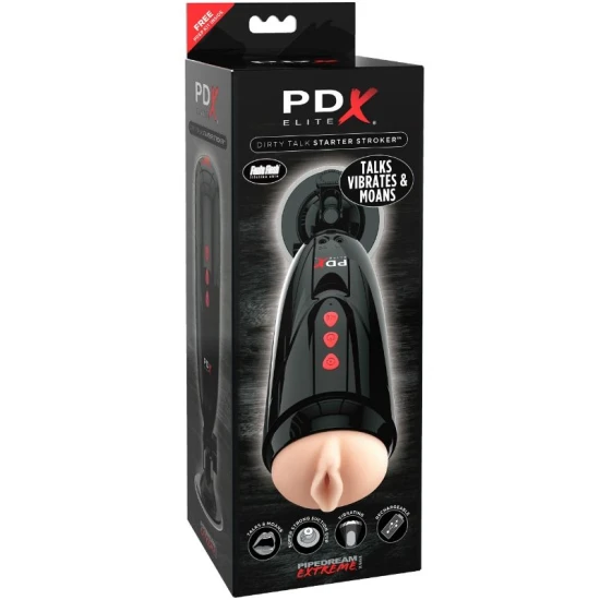Stroker PDX ELITE - Dirty Talk Starter, Alb, Mărime Unică