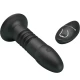 Plug anal cu vibrații și mișcare sus-jos, silicon, negru