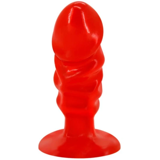 Plug Anal Unisex - Cu Ventuză Roșie, Mărime Unică