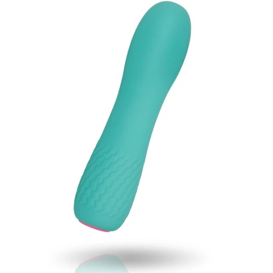 Vibrator reîncărcabil din silicon, turcoaz