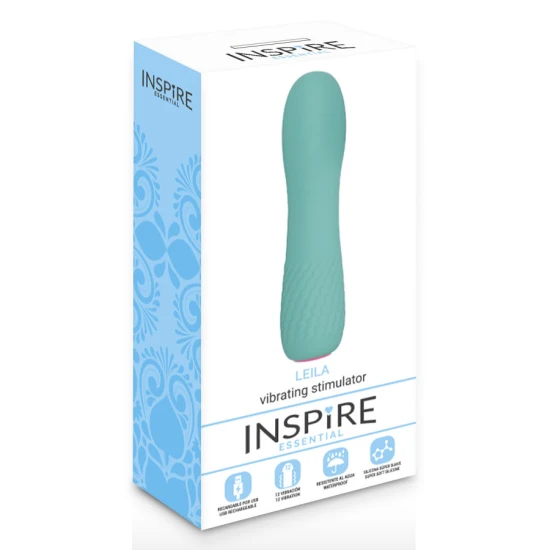Vibrator reîncărcabil din silicon, turcoaz