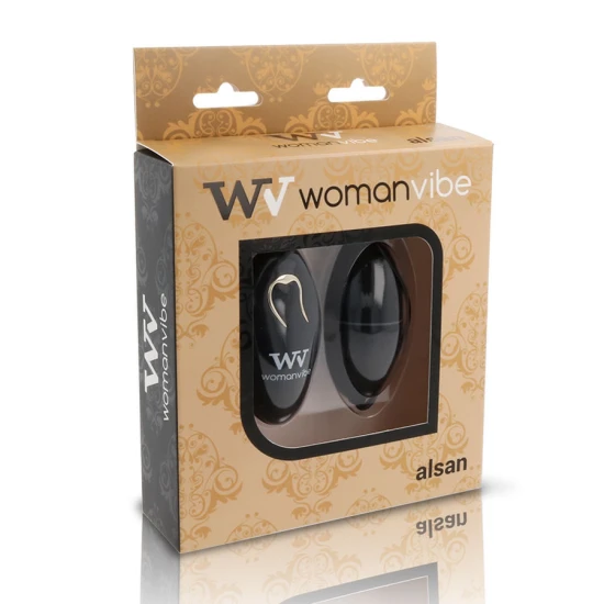 Ou vibrator cu telecomandă, Silicon, Negru