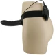 Strap-on cu vibrații și dildo gol din silicon, negru