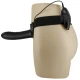 Ham Strap-on cu Vibrator și Dildo Gol din Silicon, Negru, Universal