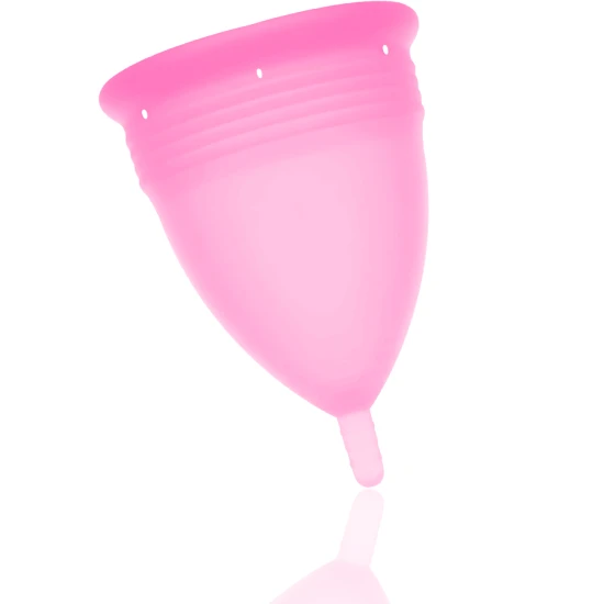 STERICUP - Cupă menstruală din silicon FDA, Roz - Dimensiunea L