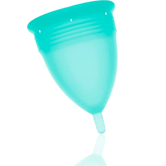 Cupă menstruală din silicon FDA, Aquamarine, mărimea L