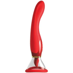 Jucărie erotică luxoasă din silicon, roșu, ediție 24K Gold
