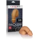 Penis de packing din silicon, caramel, 12,75 cm