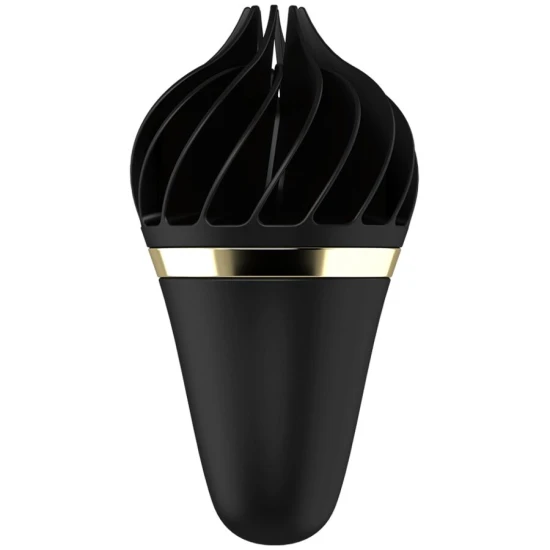 Stimulator clitoridian rotativ din silicon, negru