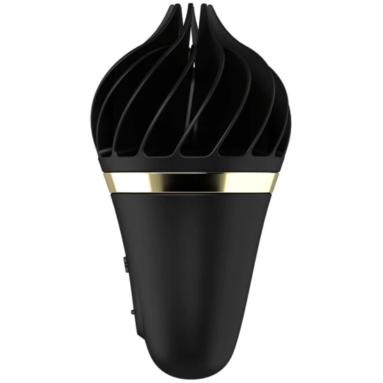 Stimulator clitoridian rotativ din silicon, negru