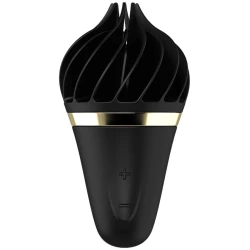 Stimulator clitoridian rotativ din silicon, negru