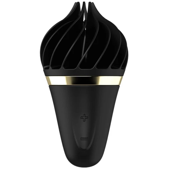 Stimulator clitoridian rotativ din silicon, negru