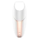 Stimulator și vibrator cu aer Love Triangle din silicon, alb
