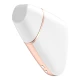 Stimulator și vibrator cu aer Love Triangle din silicon, alb