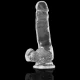 Dildo realist transparent din Jelly, 18.5 cm, 3.8 cm