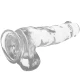 Dildo realist transparent din Jelly, 18.5 cm, 3.8 cm
