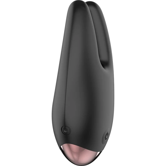Stimulator clitoridian din silicon, negru/auriu