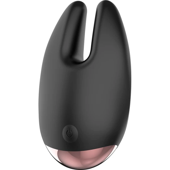 Stimulator clitoridian din silicon, negru/auriu