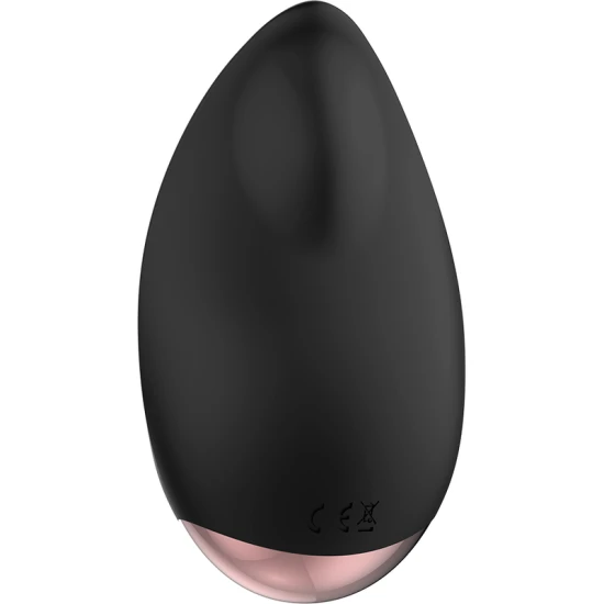 Stimulator clitoridian din silicon, negru/auriu