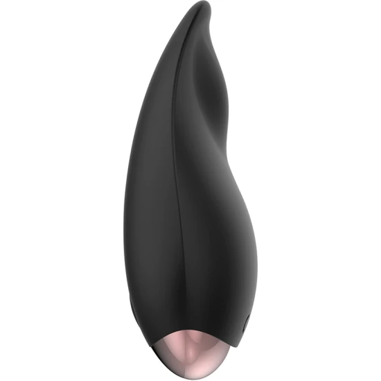Stimulator clitoridian din silicon, negru/auriu