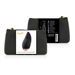 Stimulator clitoridian din silicon, negru/auriu