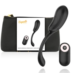 Ou vibratoare cu telecomandă, silicon, negru/auriu