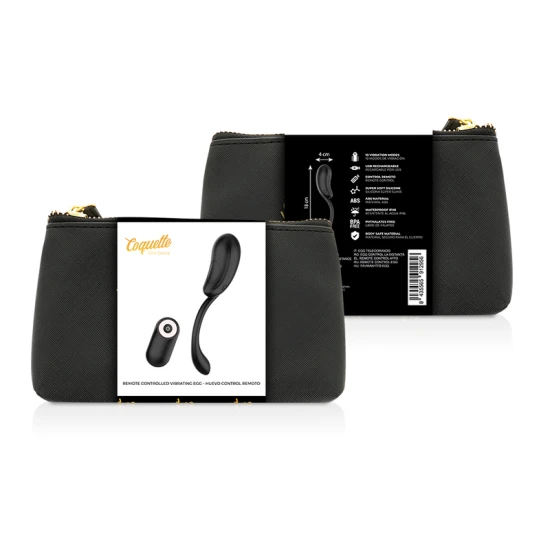 Ou vibratoare cu telecomandă, silicon, negru/auriu