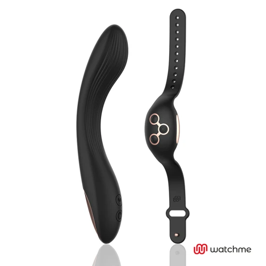 Vibrator G-Spot Curve din silicon medical, negru/auriu