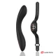 Vibrator G-Spot Curve din silicon medical, negru/auriu