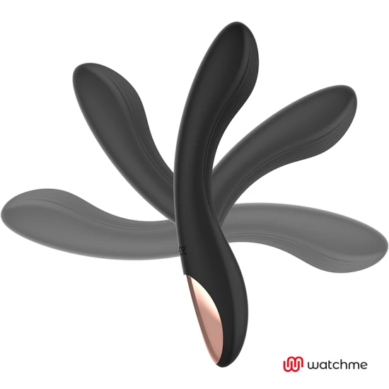 Vibrator G-Spot Curve din silicon medical, negru/auriu