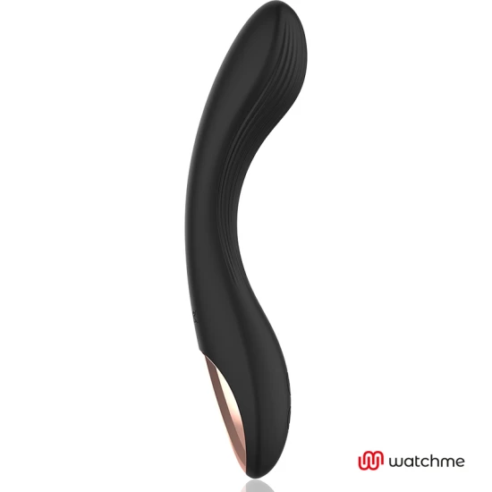Vibrator G-Spot Curve din silicon medical, negru/auriu