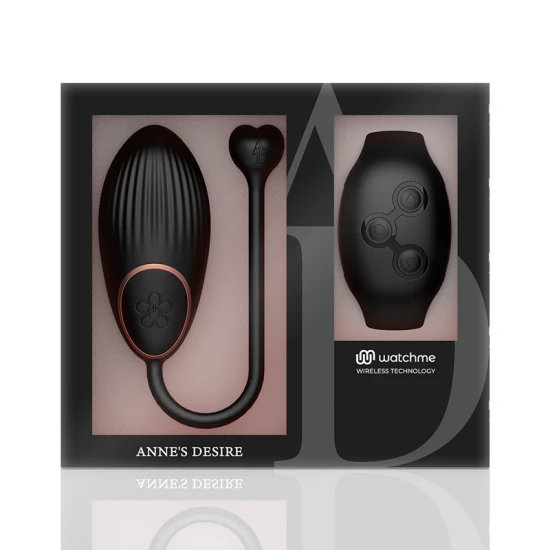 Vibrator EGG din silicon medical, negru, cu ceas WATCHME