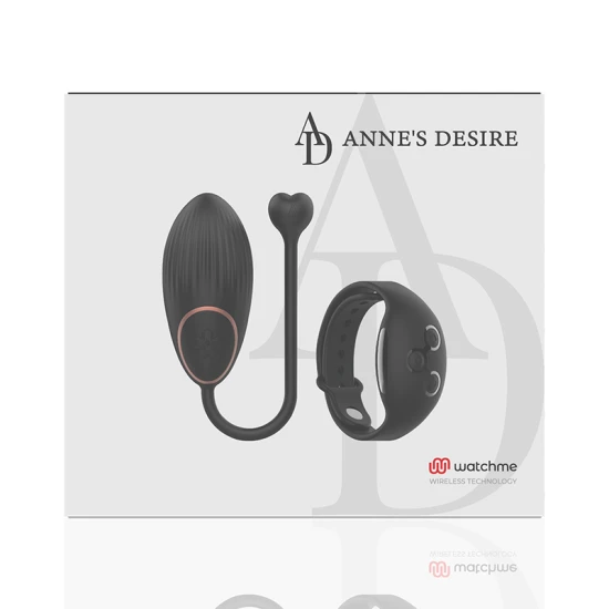 Vibrator EGG din silicon medical, negru, cu ceas WATCHME