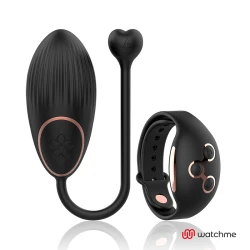Vibrator EGG din silicon medical, negru/auriu