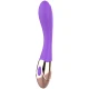 Vibrator G-Spot din silicon reîncărcabil, auriu-liliachiu